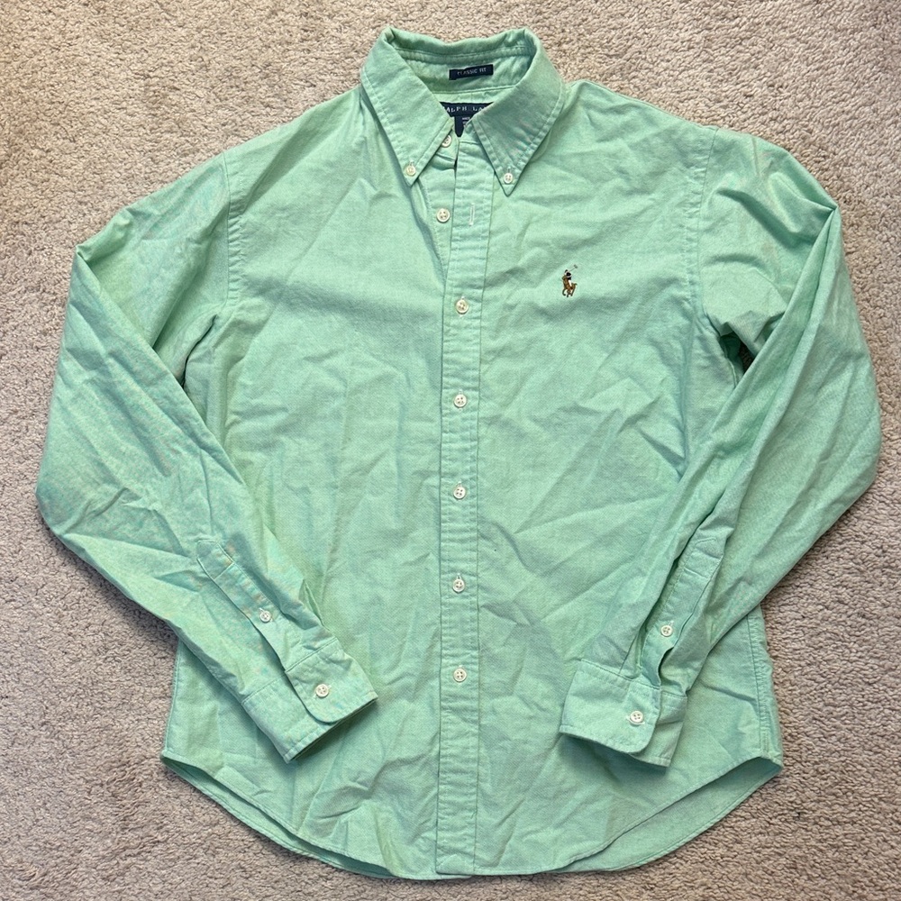 Ralph Lauren Light Green Button-Down Shirt